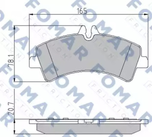 FOMAR FRICTION fo923681 -  Комплект тормозных колодок, дисковый тормоз